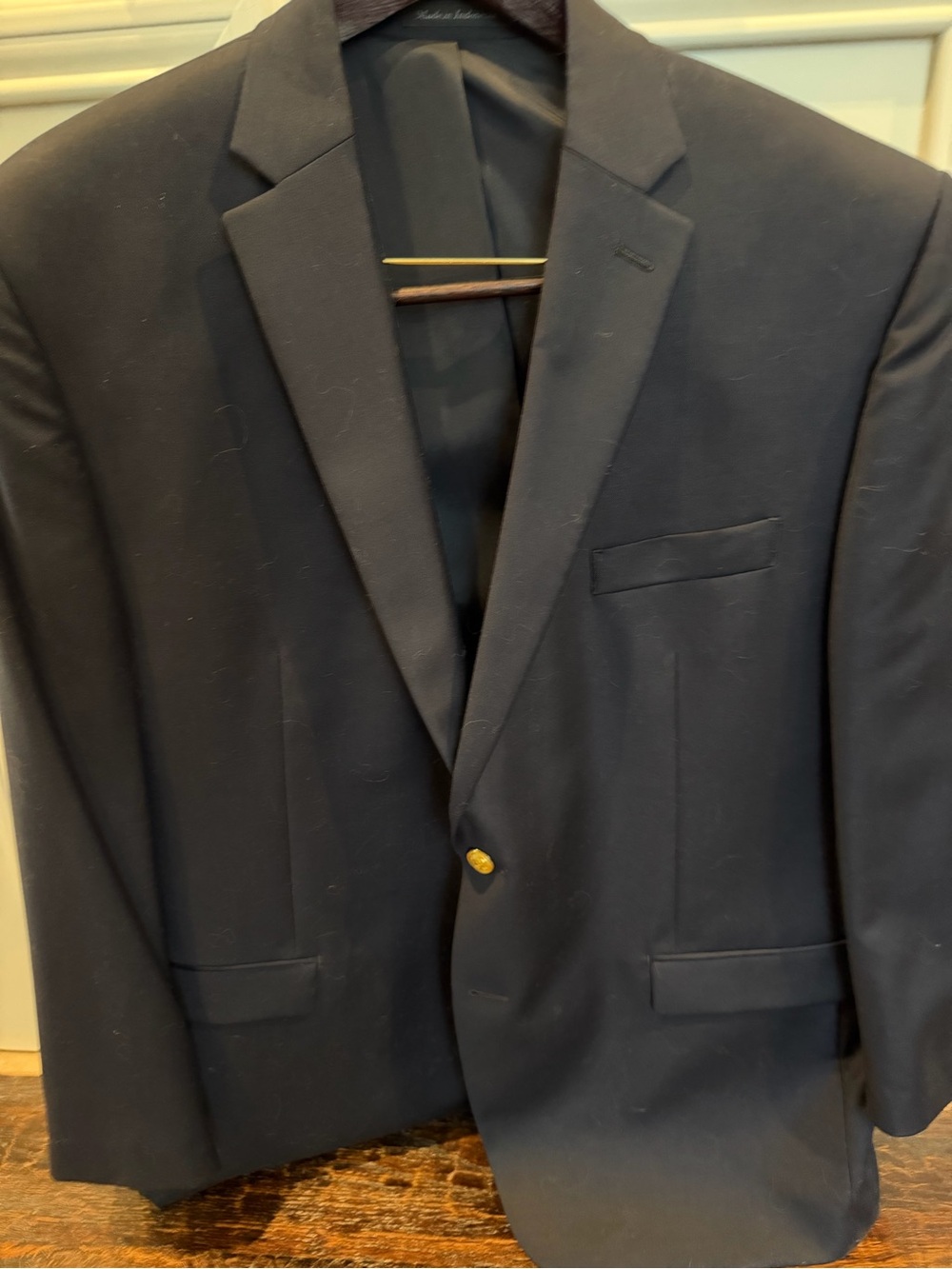 Lauren Ralph Lauren Men’s Navy Wool Blazer Gold Crest Buttons Size 46R